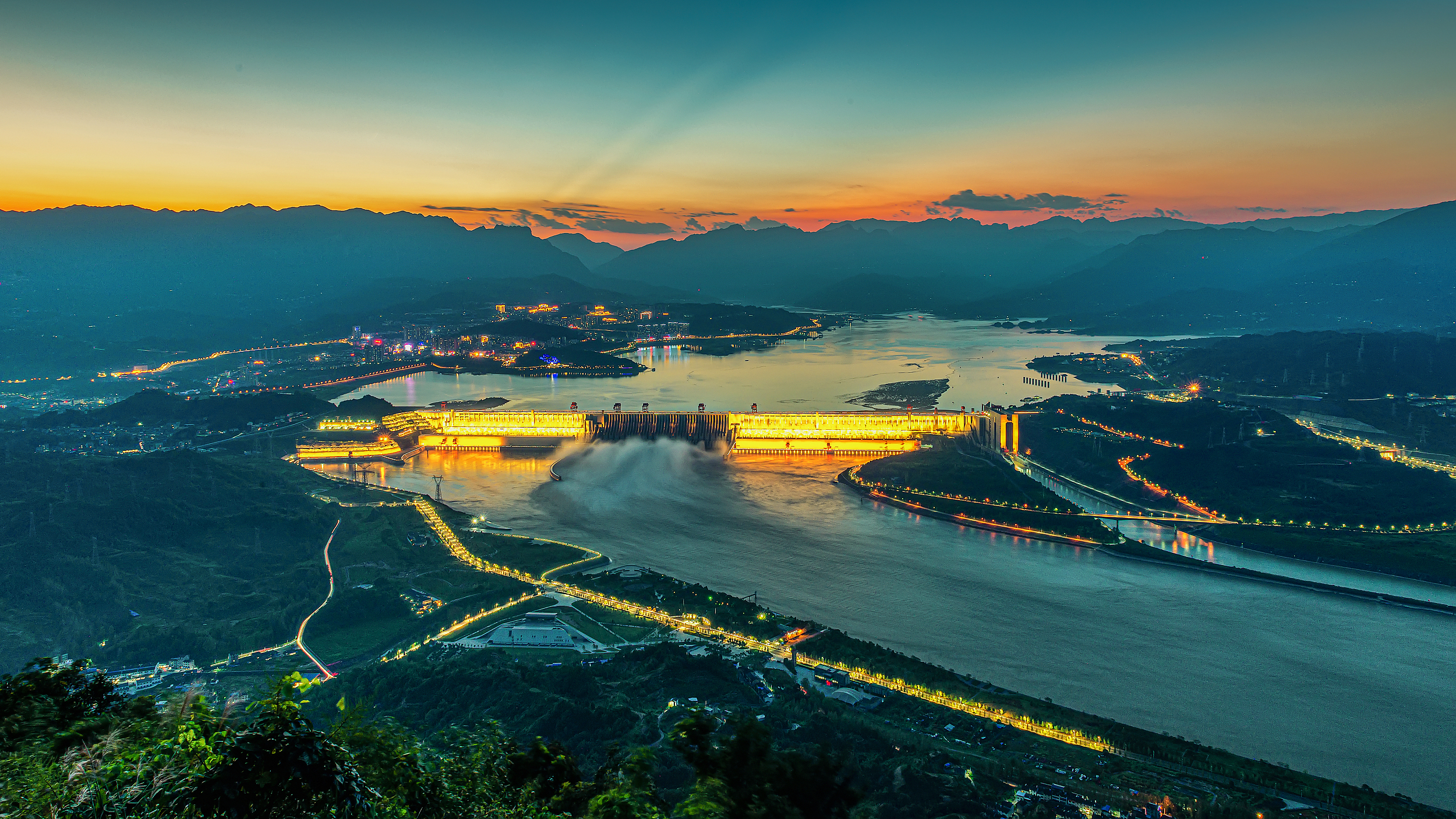 A scenic view of Three Gorges Dam