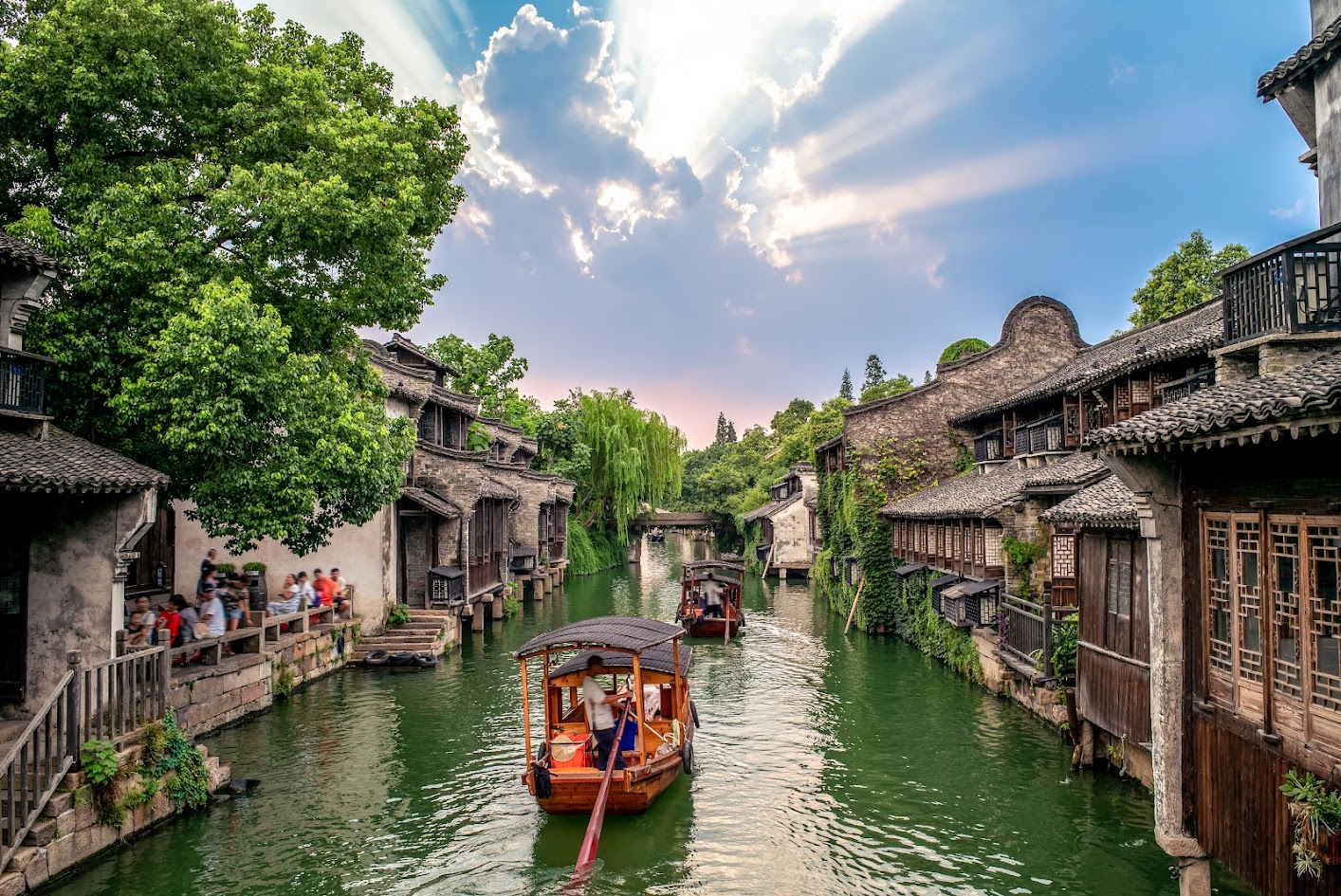 A scenic view of tongli ancient town