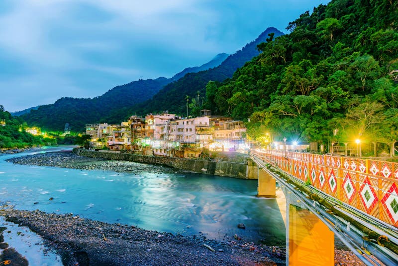 A scenic view of Warm Spring Town