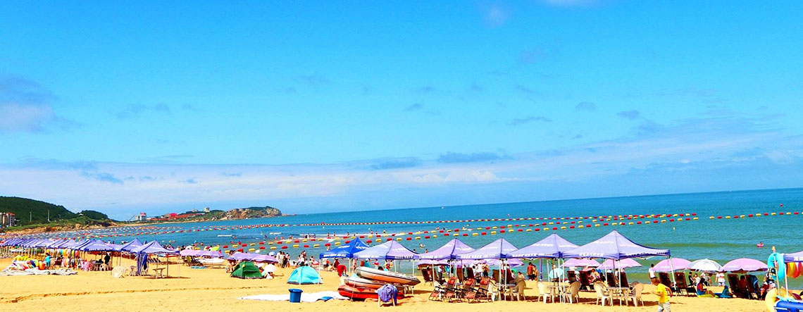 A scenic view of Weihai International Bathing Beach