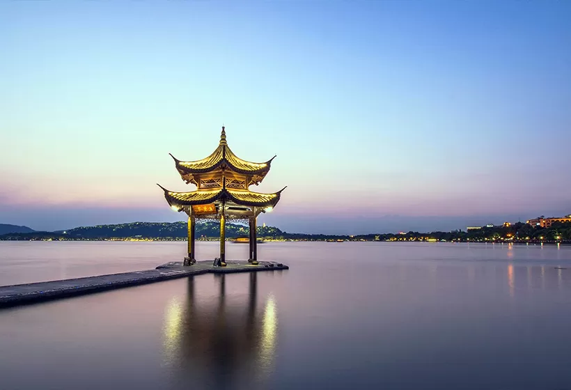 A scenic view of west lake hangzhou