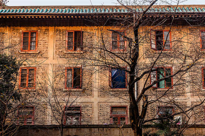 A scenic view of Wuhan University Early Buildings