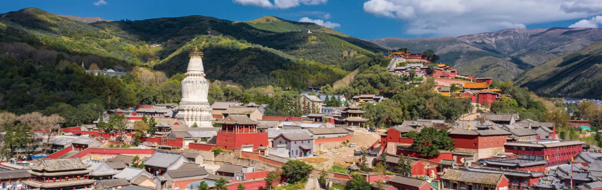 A scenic view of wutai mountain