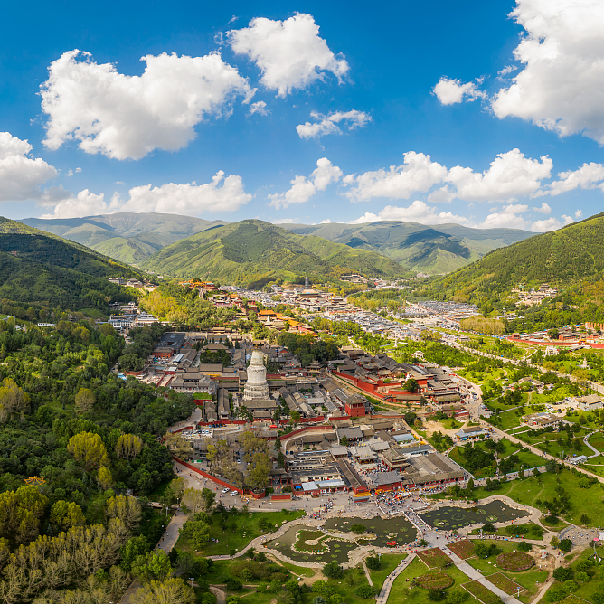 A scenic view of wutai mountain