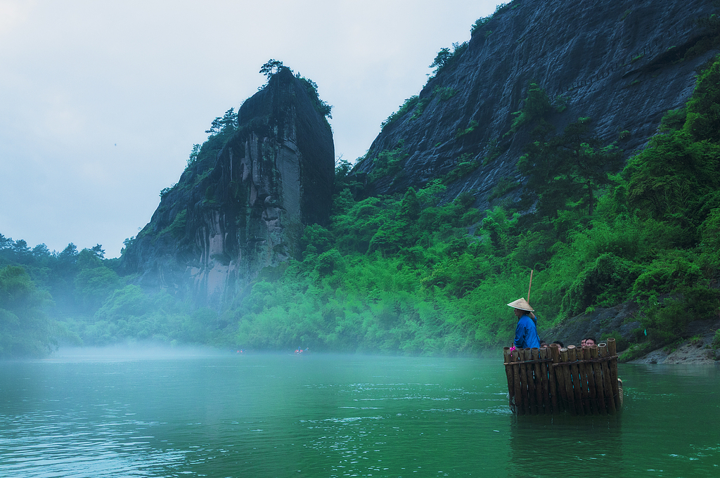 A scenic view of wuyi mountains