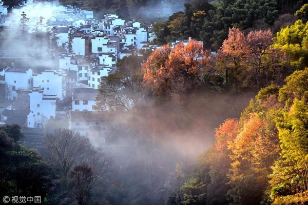 A scenic view of Wuyuan Jiangwan