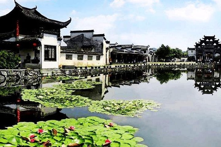 A scenic view of xidi ancient village