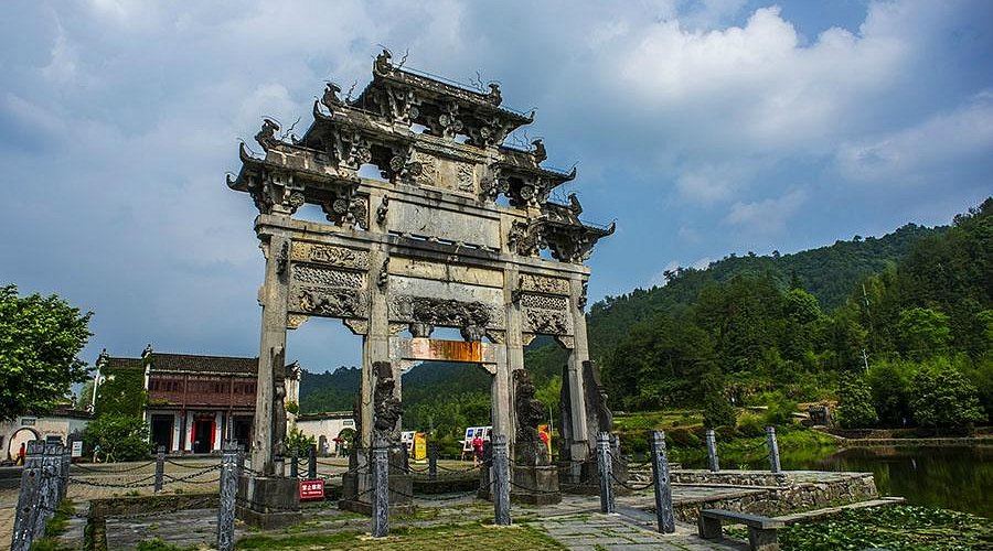 A scenic view of xidi ancient village