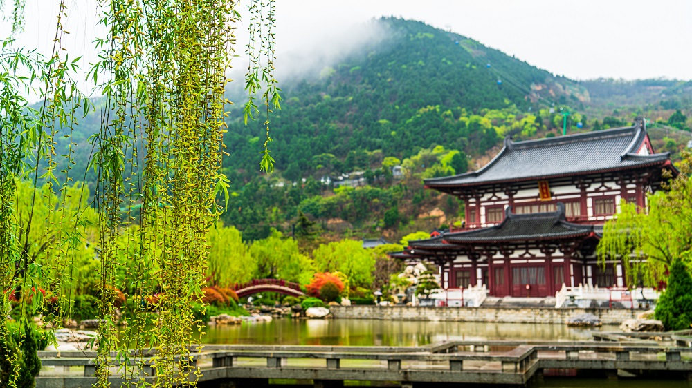 A scenic view of Xuanzhong Temple