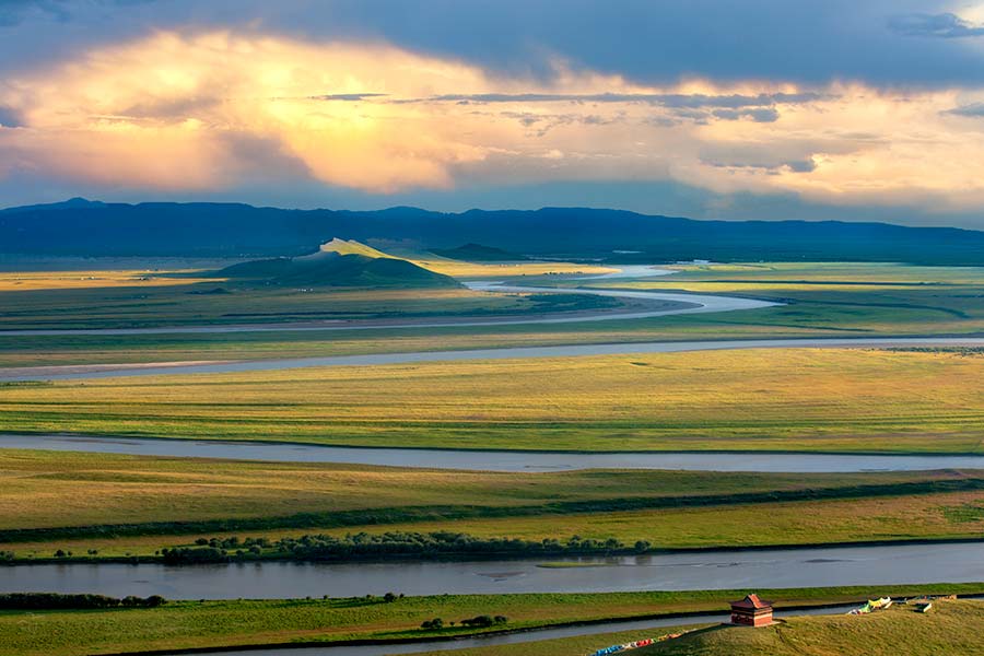 A scenic view of Yellow River Scenic Area