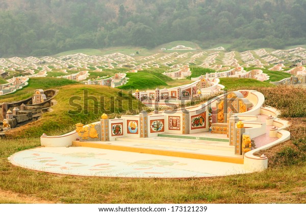 A scenic view of yemaotai_liao_tomb_group
