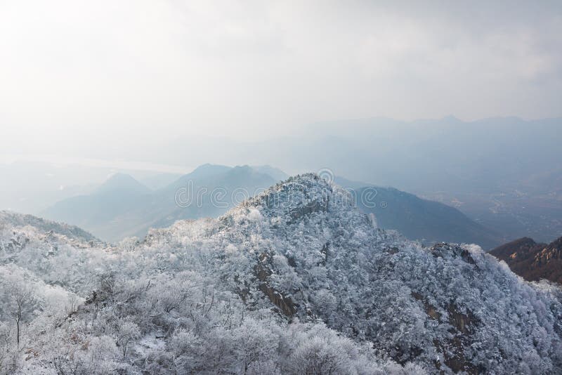 A scenic view of Yimeng Mountain