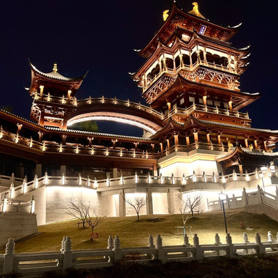 A scenic view of yiwu zhengjue temple
