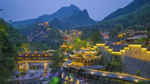 A scenic view of youjiang revolutionary sites