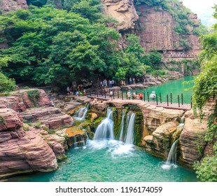 A scenic view of Yuntai Mountain