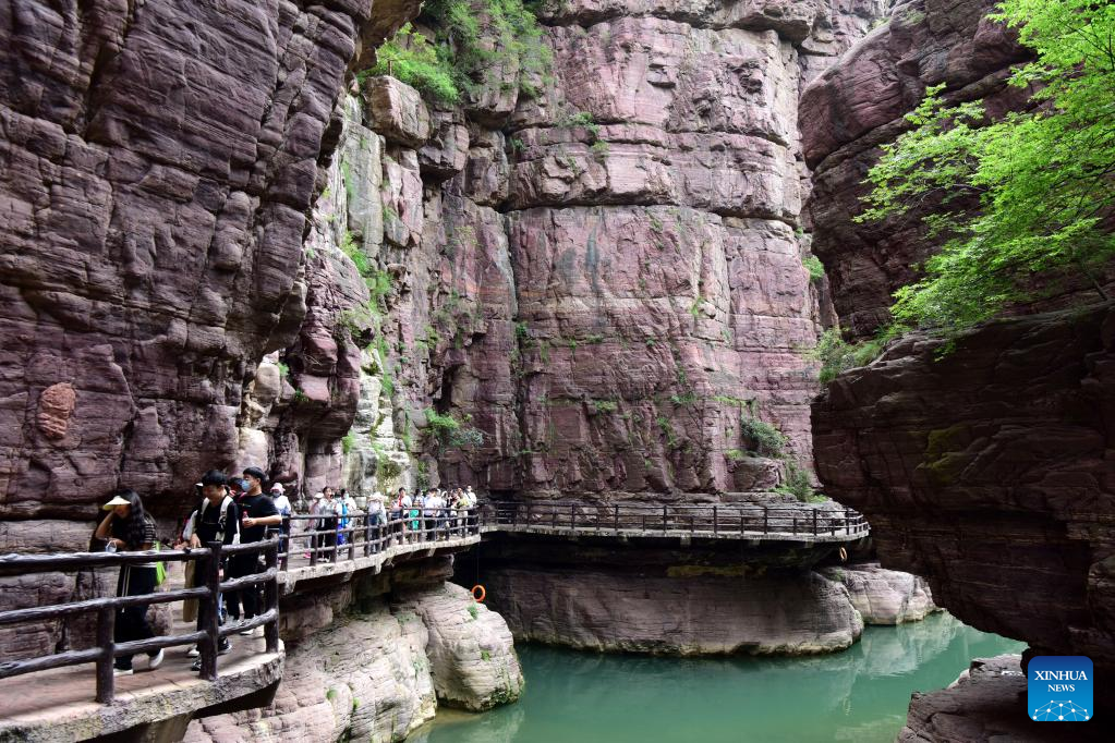 A scenic view of yuntai mountain scenic area