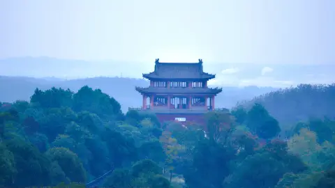 A scenic view of Yuquan Temple And Iron Pagoda