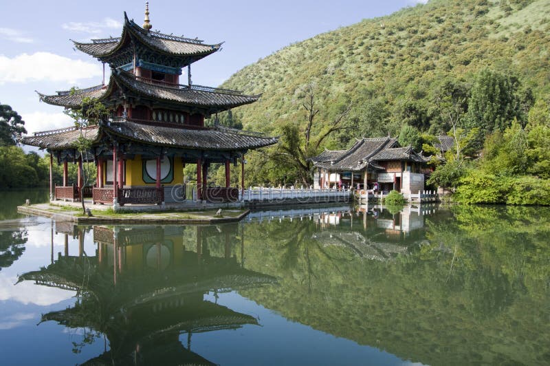 A scenic view of Yuquan Temple And Iron Pagoda