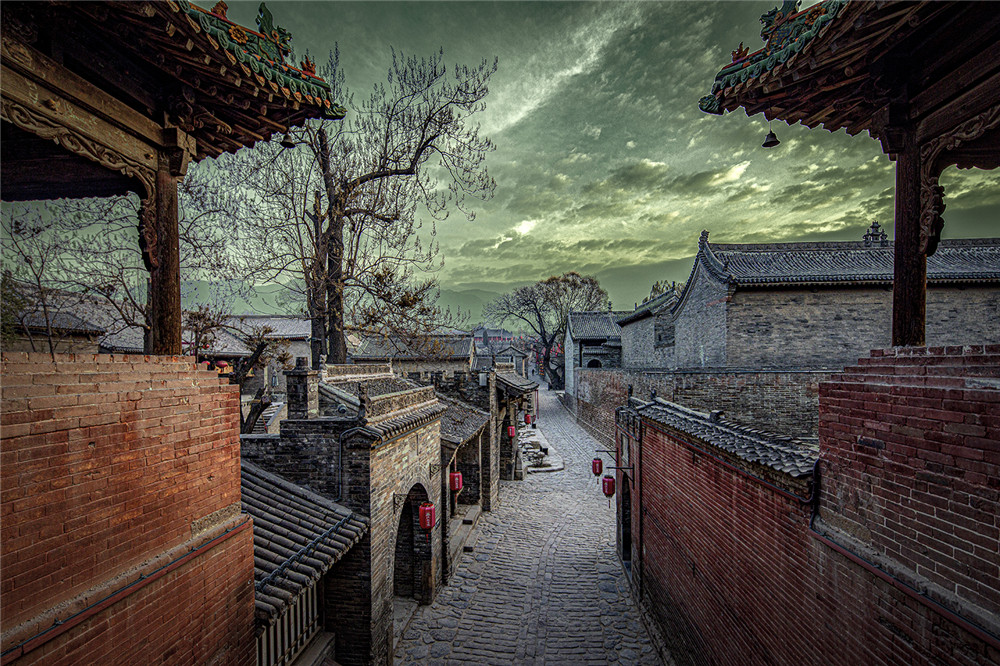 A scenic view of Zhangbi Ancient Castle