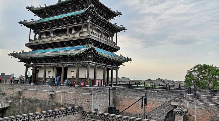 A scenic view of Zhangbi Ancient Castle