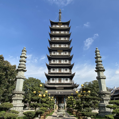 A scenic view of Zhenru Temple