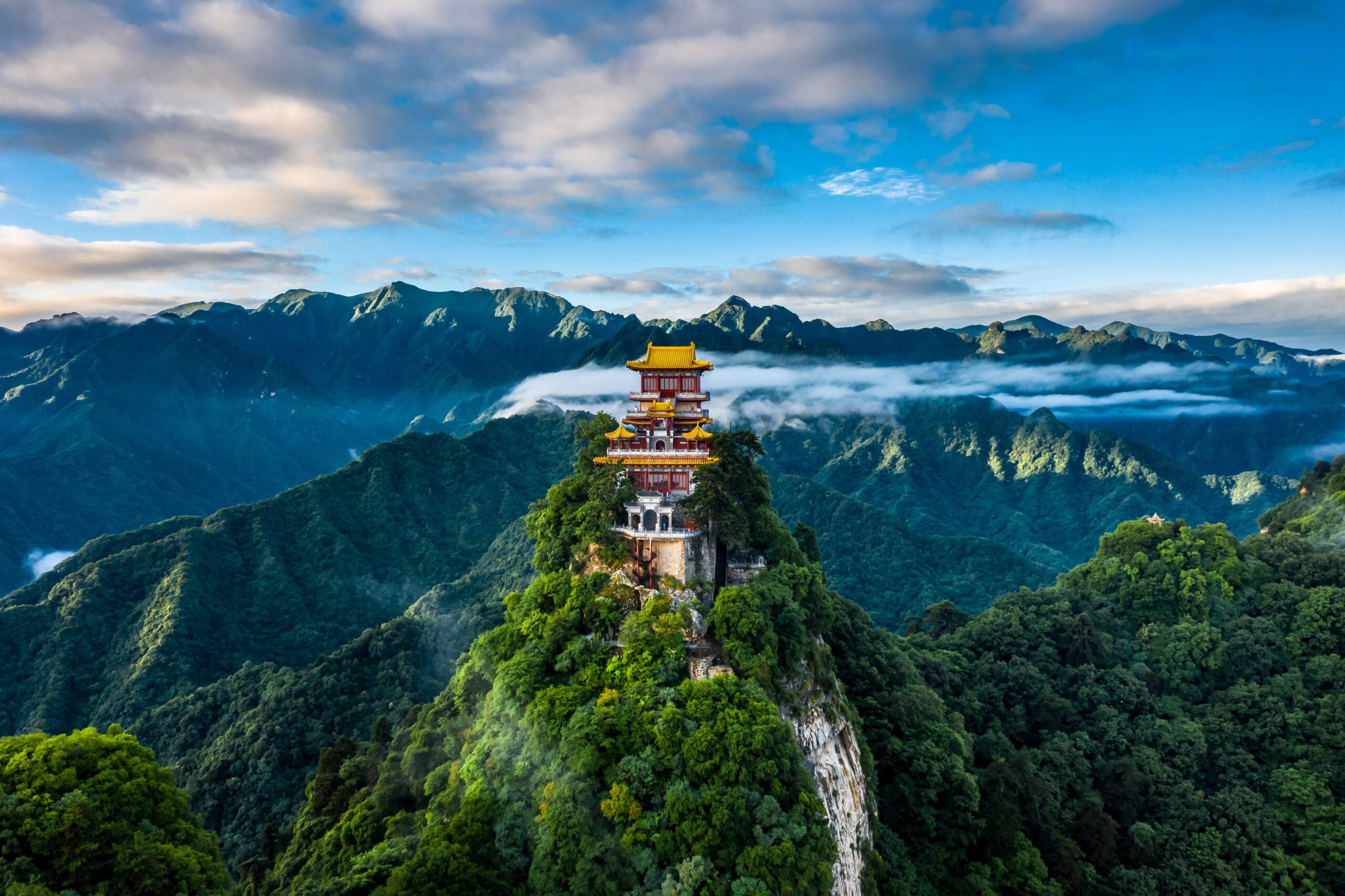 A scenic view of zhongnanshan_geological_park