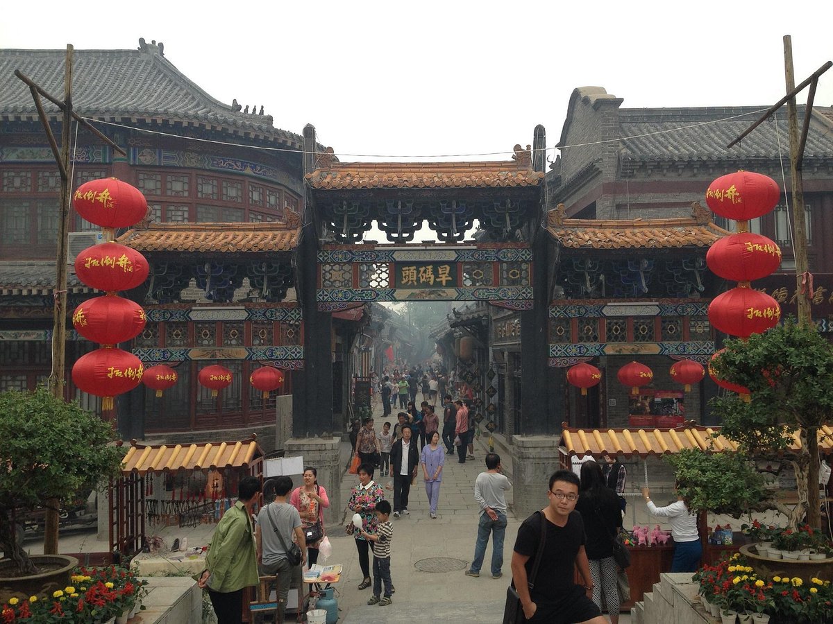 A scenic view of Zhoucun Ancient Commercial City