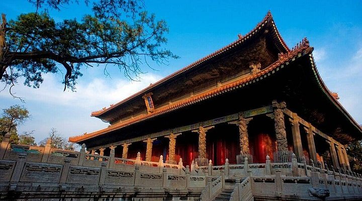 A scenic view of Zhoucun Ancient Commercial City